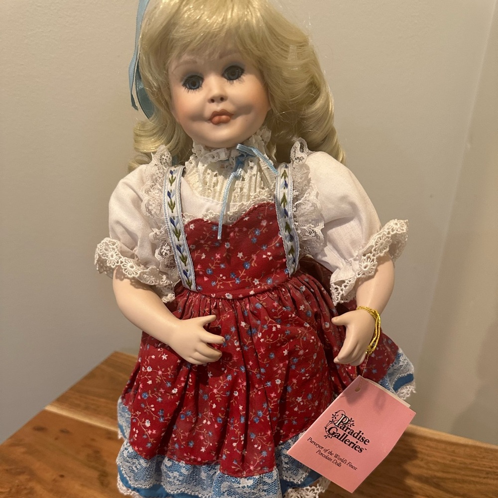 1990’s - 14” Porcelain Doll - Paradise Galleries